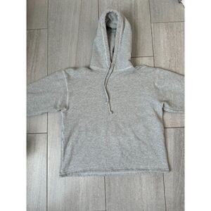 Aritzia TNA Cozy Fleece Mega Basic Hoodie Heather Chrome Gray Size XS/1